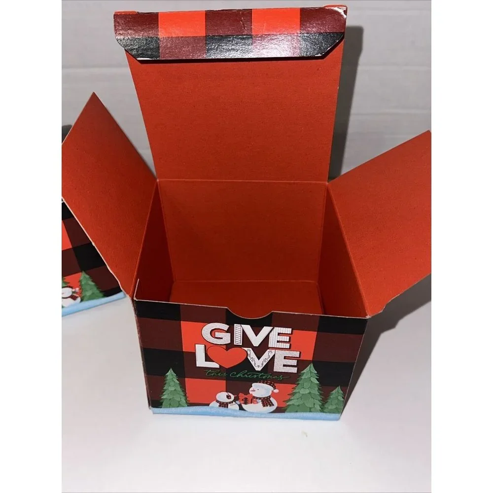 Bath & Body Works Christmas Snowmen 3 Wick Candle Gift Box Boxes Give Love 3